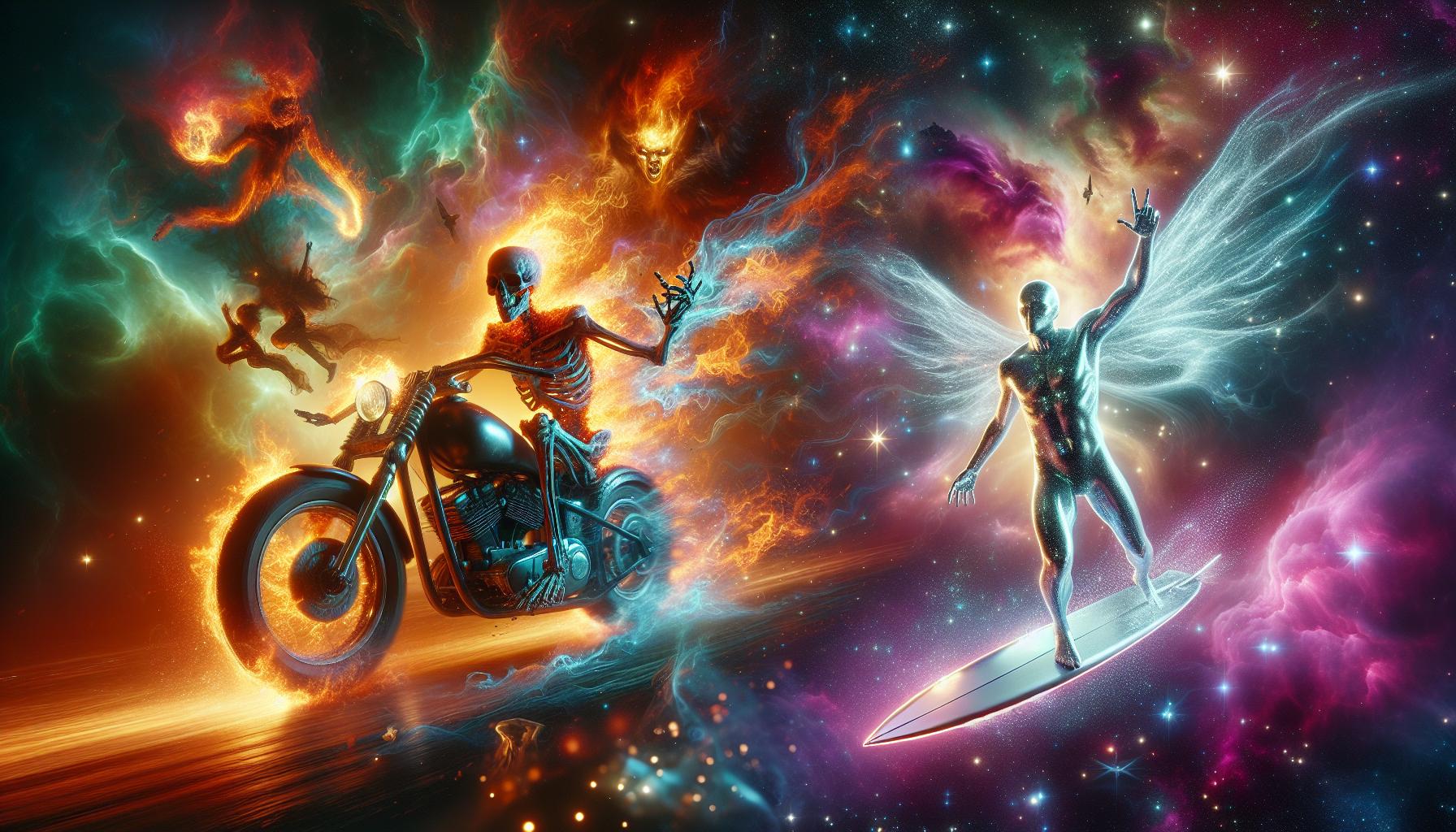 Silver Rider Backround Ghost Rider Vs Silver Surfer: Supernatural Showdown » PDR Magazine