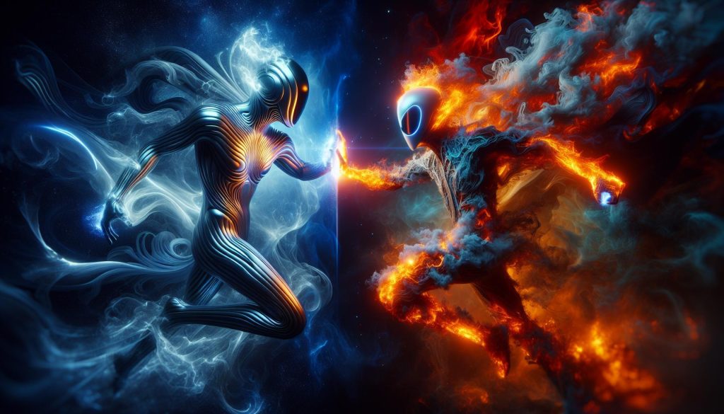 Silver Surfer vs Ghost Rider: Fire and Cosmic Energy